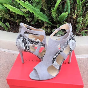 IVANKA TRUMP Satori Taupe Multi Suede Sandals